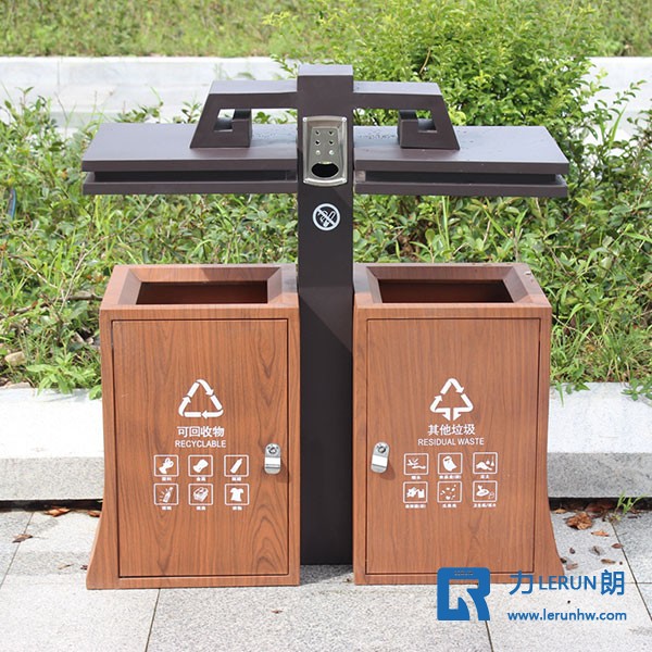 景區垃圾桶 定制垃圾桶 熱轉印垃圾桶 仿木紋垃圾桶